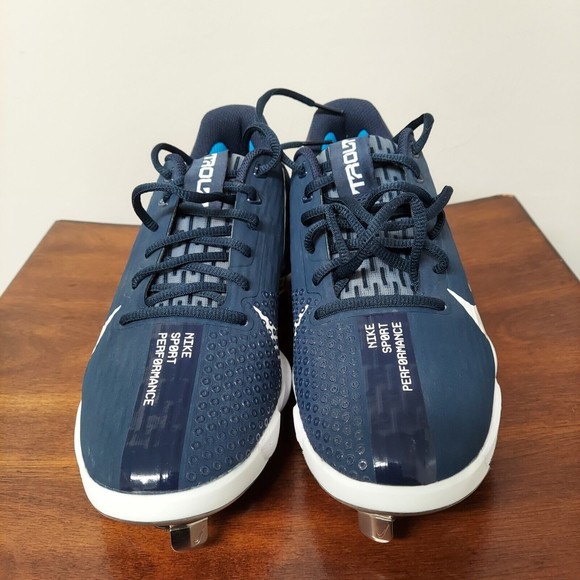 Nike Force Zoom Trout 7 PRO Low Blue White Baseball Cleats Sz 7.5 NEW CQ7224 401 - Picture 2 of 7